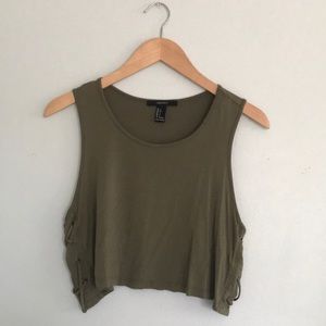 Green Cropped Shirt